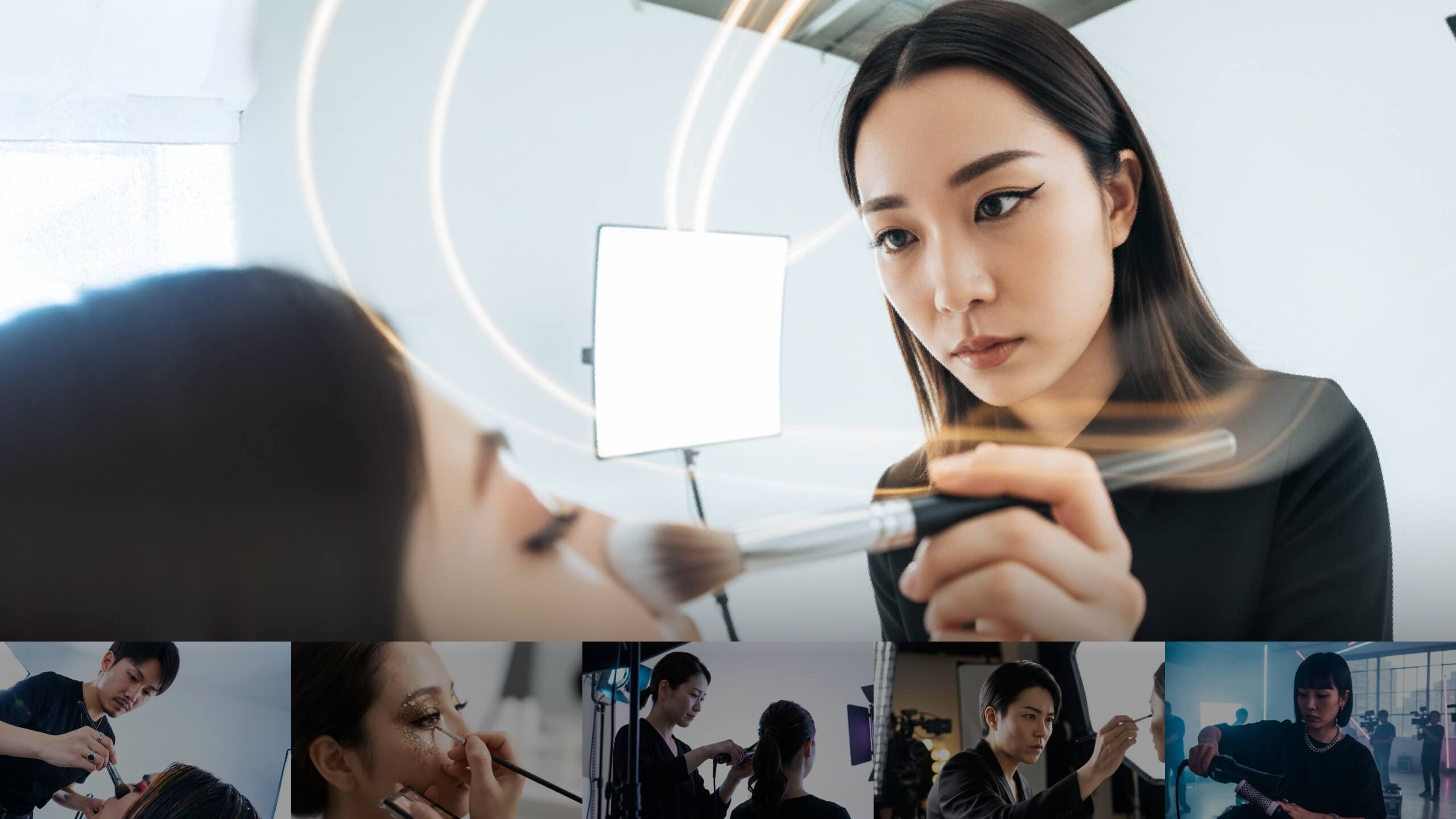 ヘアメイクの派遣・依頼・事務所 スタジオ撮影、ロケ撮影の出張ヘアメイクもOK