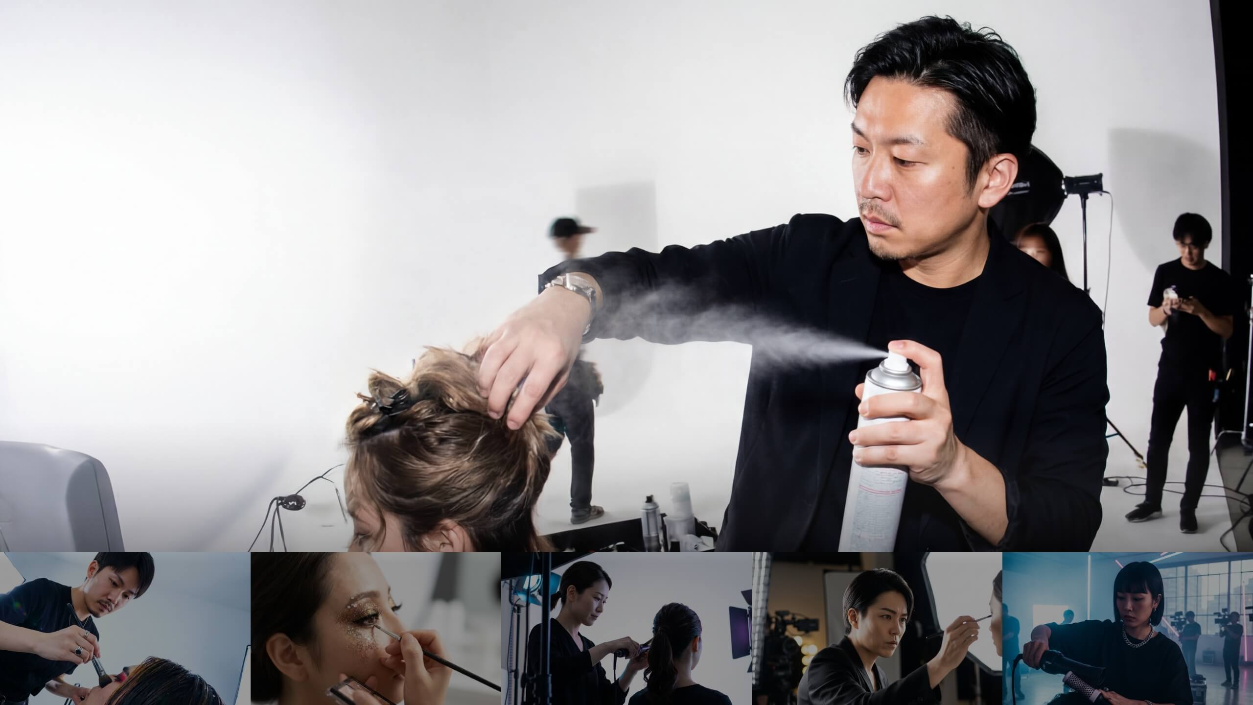 ヘアメイクの派遣・依頼・事務所 スタジオ撮影、ロケ撮影の出張ヘアメイクもOK